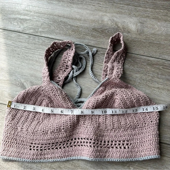 Handmade V Neck Crochet  Bralette Cami One Size - Picture 11 of 13